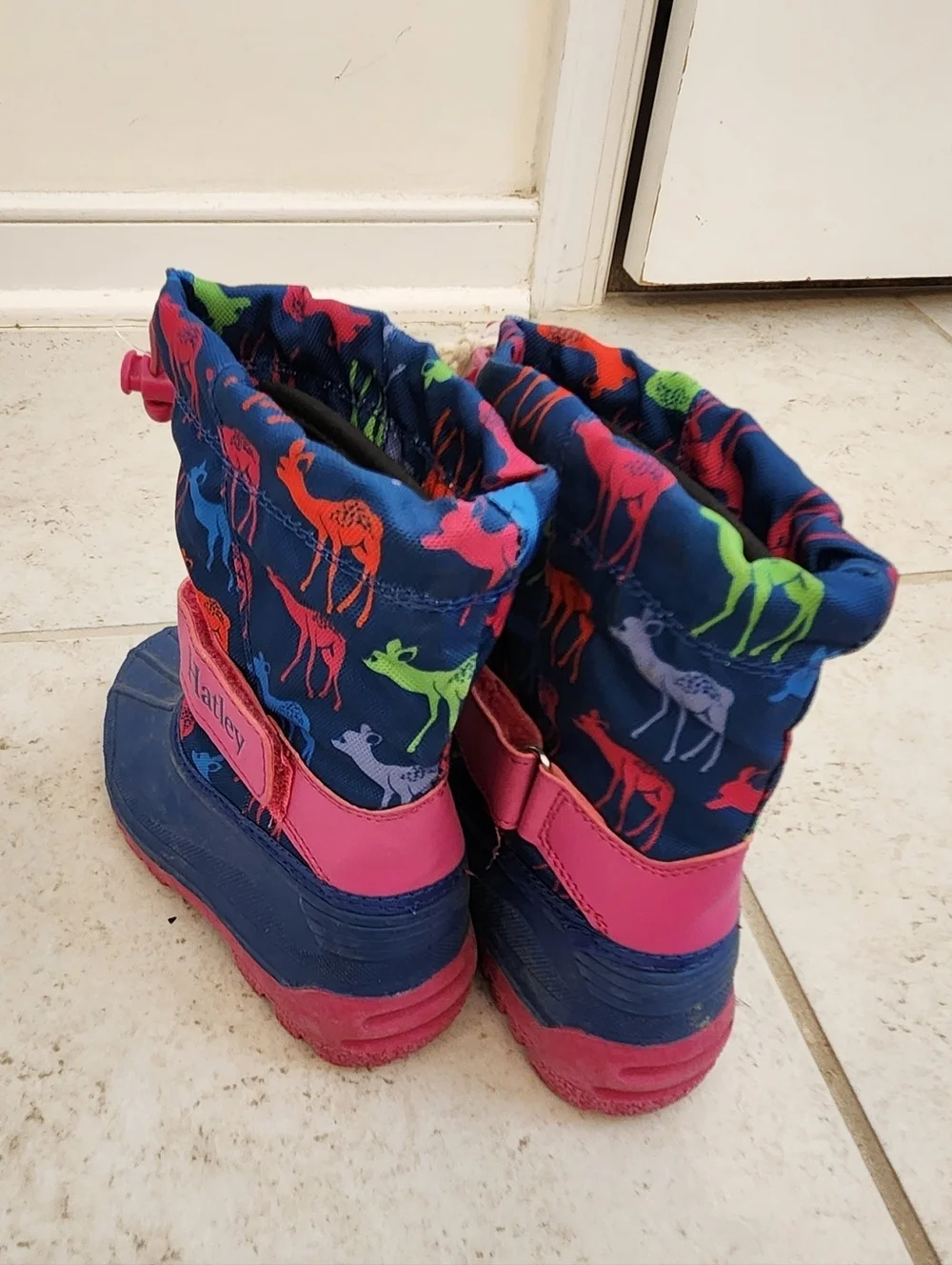 Hatley Girls Waterproof Snow Boot NWT Size 7‎ Toddler Multicolor Pink